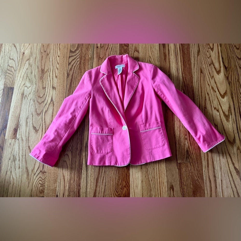 Isaac Mizrahi for Target Pink and White Blazer Small